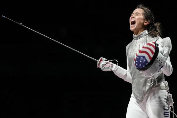 Lee Kiefer Olympic gold, USA Fencing, Tokyo 2020 Olympics, women's individual foil, historic 1-2 finish, American fencers, Olympic gold medalist, fencing preparation, Lee Kiefer legacy